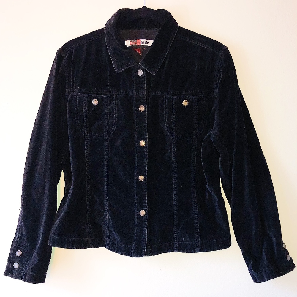 Live a Little Black Velvet  Shirt Jacket